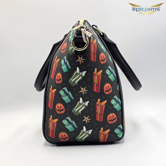 Loungefly Disney Nightmare Before Christmas Sandy Claws Zero Black Satchel Bag - Picture 6 of 7